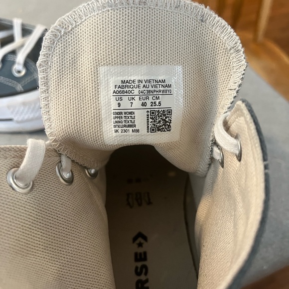 dusky blue platform Converse women’s 9 - Picture 2 of 4